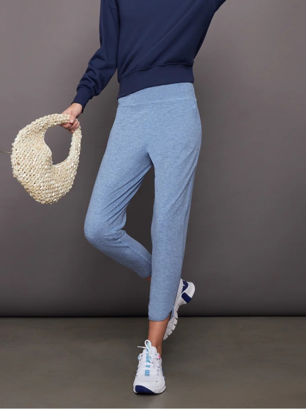 CARBON38 Pocket Jogger Pants Heather Melt Quiet Harbor Blue Casual Women’s Small